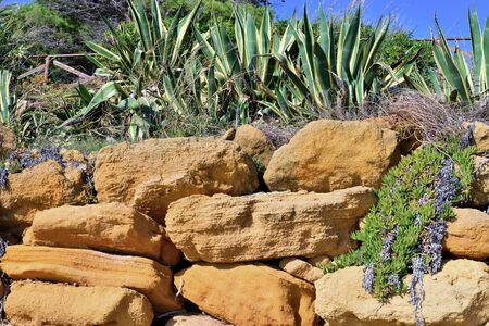 beach in sciacca (timpi russi) sicily italyの写真素材