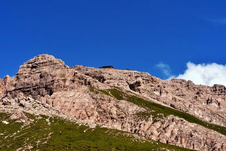 jumps towards the refuge path tower of Pisa latemar (predazzo pampeago) dolomites autonomous...