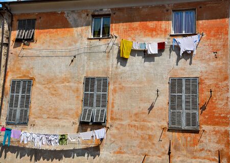 foreshortening in Imperia Porto Maurizio Liguria Italyの写真素材