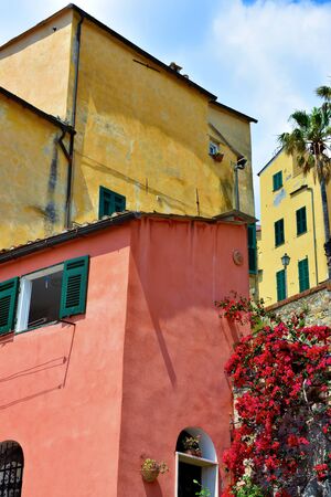 the ancient historic village of porto maurizio imperia italyの写真素材