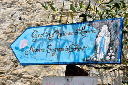 village of apricale, cave our lady of lourdes our lady of sollievo June 1 2020 Imperia Italy