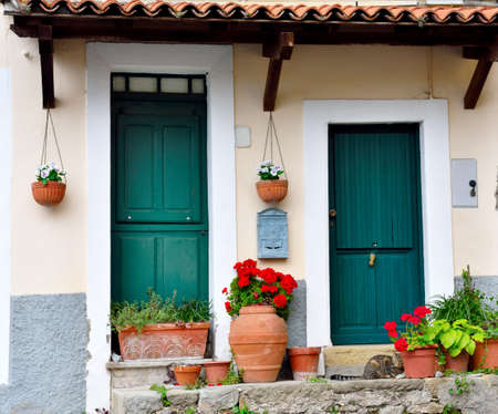 historic houses in the village of Perinaldo Italyのeditorial素材