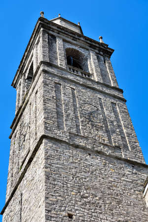 Romanesque basilica of San Giacomo from the 11th century bellagio italyの写真素材