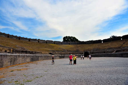 (Unesco World Heritage Site) The Grand Theater built in the second century BC Sep 11 2020 Pompeii Italyのeditorial素材