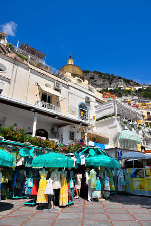 Mediterranean village on Amalfi Coast (Costiera Amalfitana) in Campania, Sep 12 2020 Positano Italyのeditorial素材