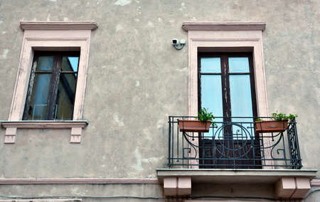 the historic center of naso with its ancient houses sicily italyの写真素材