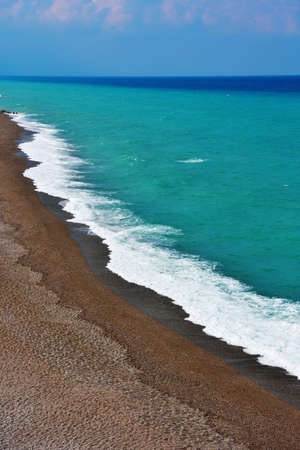 beach at capo d'orlando, messina, italyの写真素材