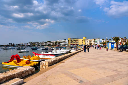 the long seaside promenade of the village - April 29 2018 Porto Cesareo Italy