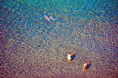 glimpse of the beach in Sorrento Italy