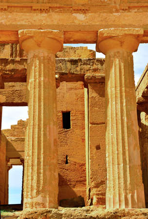 The Temple of Concordia is a Greek temple Valley of the Temples Agrigento Sicily Italy
