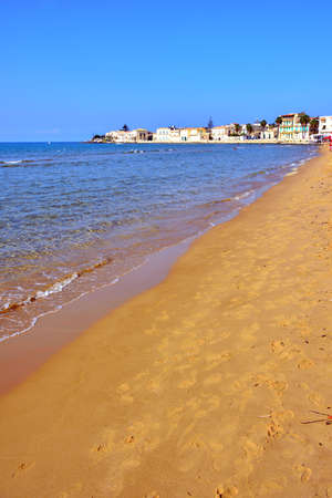 sampieri beach Ragusa Sicily Italyの写真素材