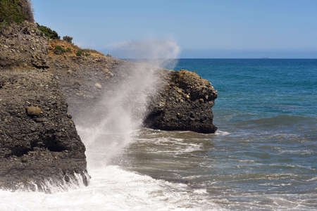 coast at Albisola Superiore Liguria Italy