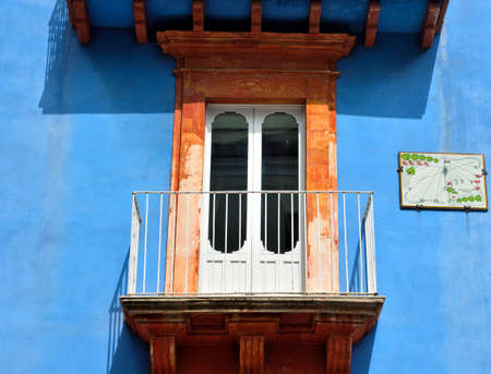 palace of the historical center with sundial September 21 2018 Ragusa Italyのeditorial素材
