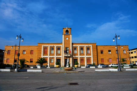 the municipal town hall of the Calabrian town 17 September 2021 Vibo Valentia Italyのeditorial素材