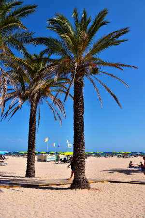 the beach considered one of the most beautiful beaches in Sicily and in the whole of Italy, a destination for many Italian and foreign tourists 21 Sep 2021 san vito lo capo italyのeditorial素材