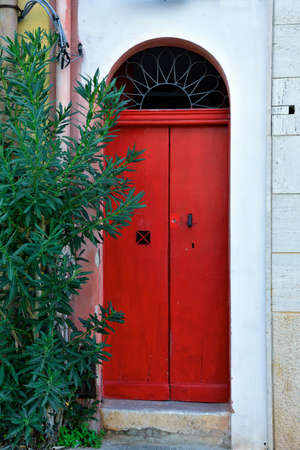Picturesque door in the center of San Vito Lo Capo Sicily Italyの写真素材