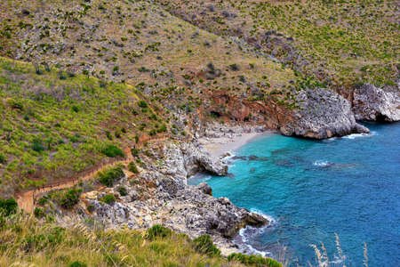 cala capreria zingaro reserve Sicily Italyの写真素材