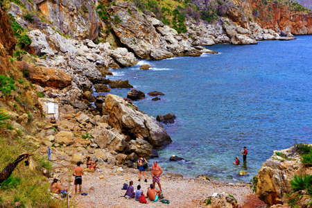 reserve natural of the zingaro in the province of trapani 21 Sep 2021 San Vito lo Capo Italyのeditorial素材