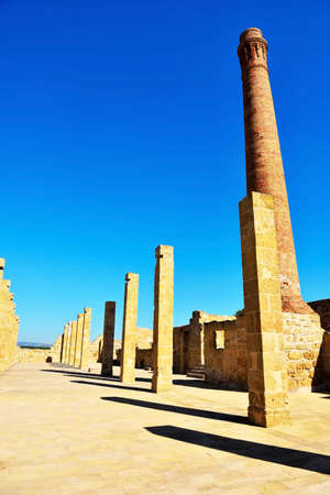 The ruins of the abandoned factory tonnara in the Vendicari nature reserve, Sicily, Italyの写真素材