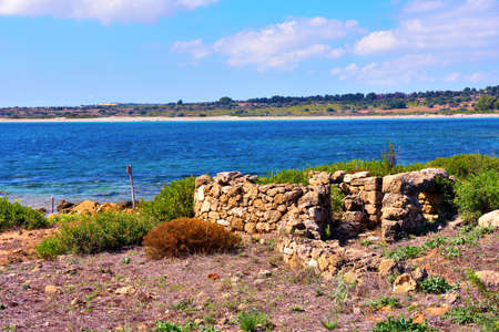 The Vendicari Wildlife Reserve is a protected natural area located within the free municipal consortium of Syracuse Sicily Italyの写真素材