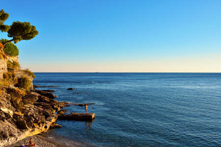 the Ligurian coast of the eastern riviera in the province of Genoa Italy