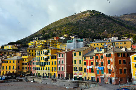 panorama of the seaside village of Nervi, destination of many tourists 25 Jan 2022 Genoa Italy