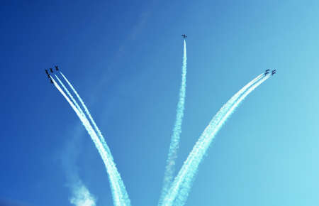 Frecce Tricolori the maneuvers of the Aerobatic Team that returns to fly in the sky of the Ligurian...