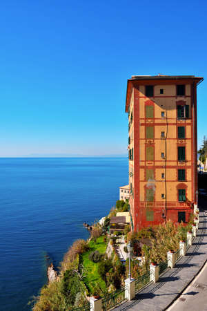 landscape in Camogli Liguria Italyの写真素材