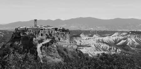 landscape civita di Bagnoregio Viterbo Italyのeditorial素材
