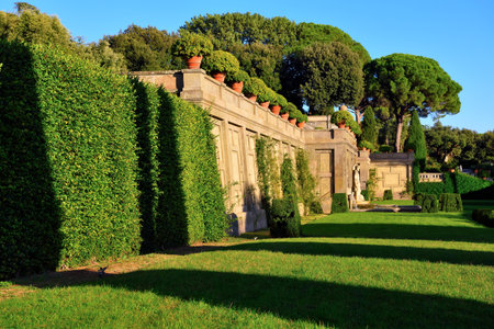 pontifical gardens of castel gandolfo lazio italyの写真素材