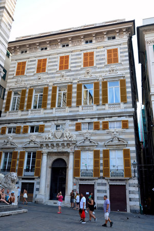 historic building near the cathedral of san lorenzo 16 aug 2023 Genoa Italyのeditorial素材