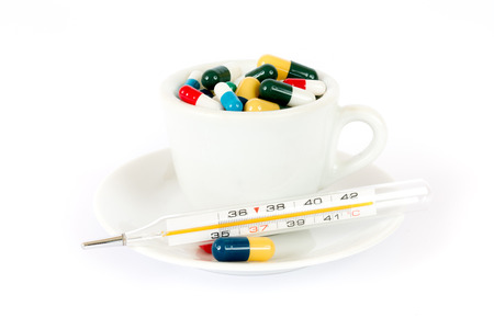 Breakfast with various pills