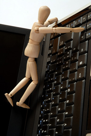 Dummy and keyboard of computerの写真素材