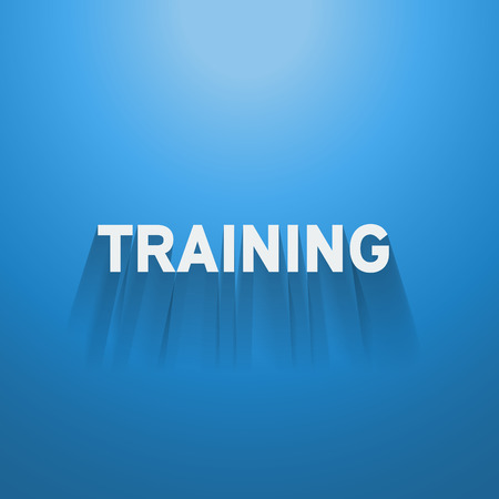 sign training with shadowの写真素材