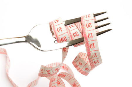 Diet concept. Losing weight and eat healthyの写真素材