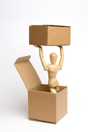 Dummy with packの写真素材