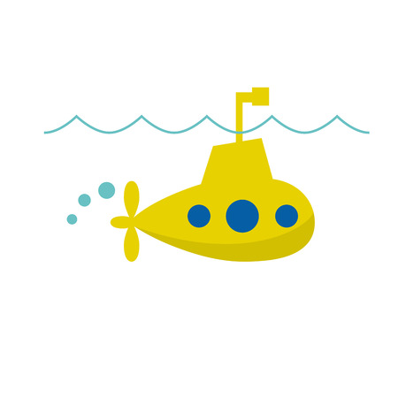 Vector sign cheerful submarineのイラスト素材