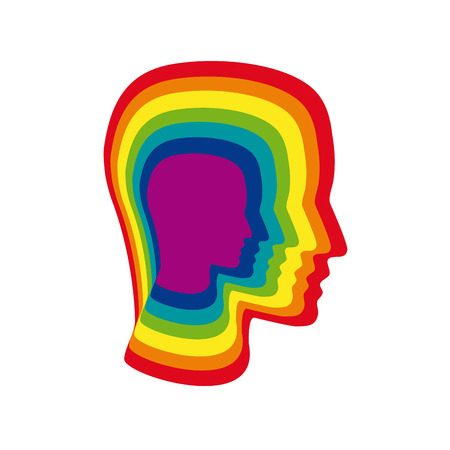 Vector sign head of people in growthのイラスト素材