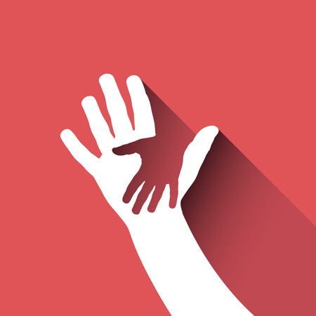 Vector sign children handのイラスト素材