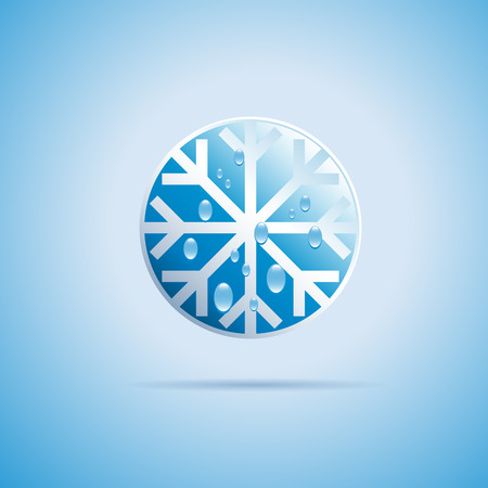 Round Vector sign Ice on white backgroundのイラスト素材