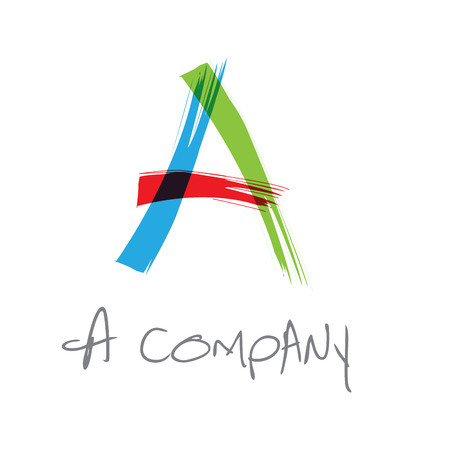 Vector initial letter A scrawled textのイラスト素材