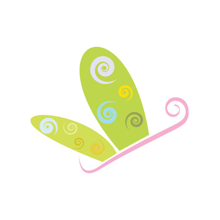 Vector sign abstract butterflyのイラスト素材