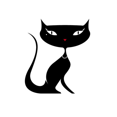 Vector sign beautiful catのイラスト素材