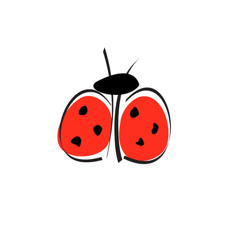 Vector sign abstract ladybugのイラスト素材