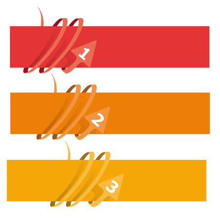 Vector faq labels three options with arrowsのイラスト素材