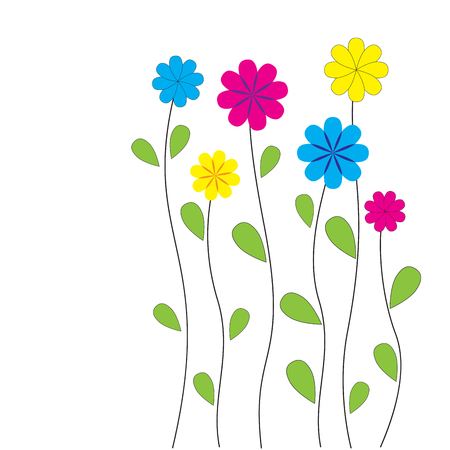 Vector floral background with heartsのイラスト素材