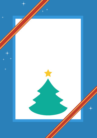 Blue background christmas giftのイラスト素材