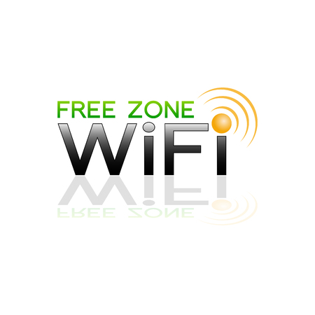 Vector sign  wi-fi zoneのイラスト素材