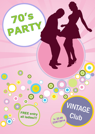 Vector invitation vintage danceのイラスト素材