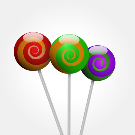 Vector colored lollipopのイラスト素材